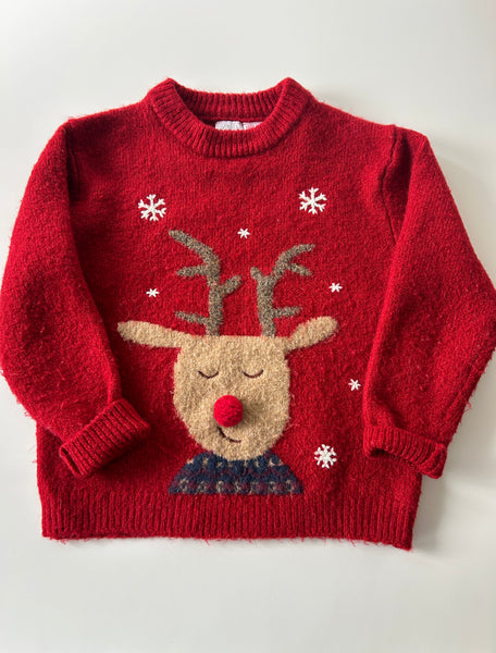 Zara Reindeer Christmas Sweater • 4-5 years