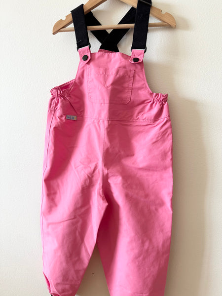 Jan and Jul Pink Overall Rainpants • 3-4 years