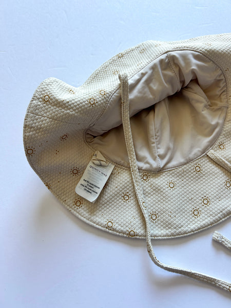 Quincy Mae White Sun Swim Hat • 0-6 months