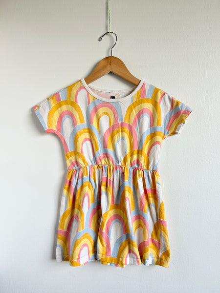 Tea Collection Rainbow Short Sleeve Cotton Dress • 4 years