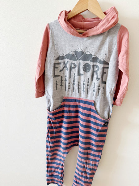 Rags Explore Hooded Romper • 3-4 years