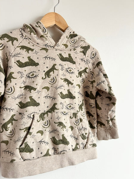 Little Rowe Green and Cream Patterned Hoodie • 5 years