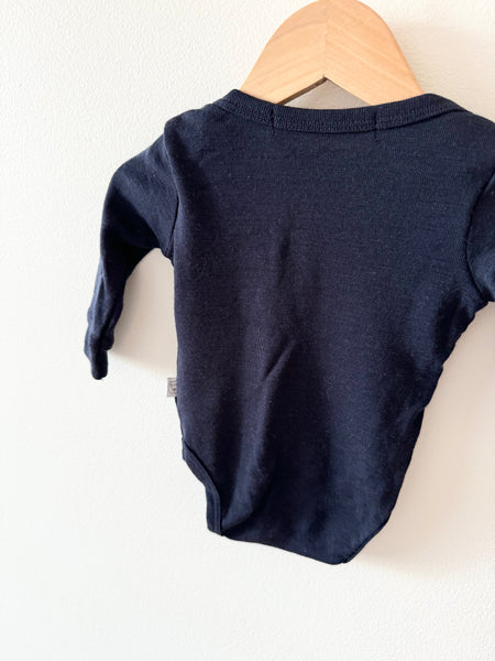 Simply Merino Navy Bodysuit • 3-6 months