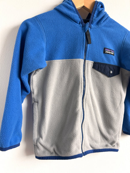 Patagonia Blue and Grey Zip Fleece Sweater • 4 years