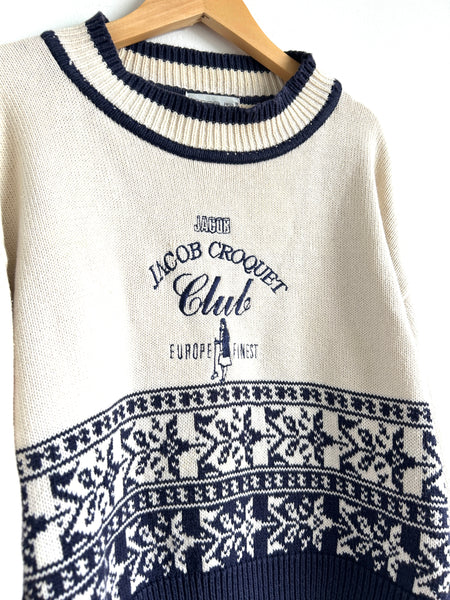 Vintage Jacob Jr Cotton Knit Sweater • 7-9 years