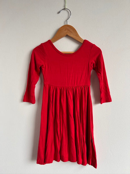 Kyte Red Long Sleeve Twirl Dress • 18-24 months