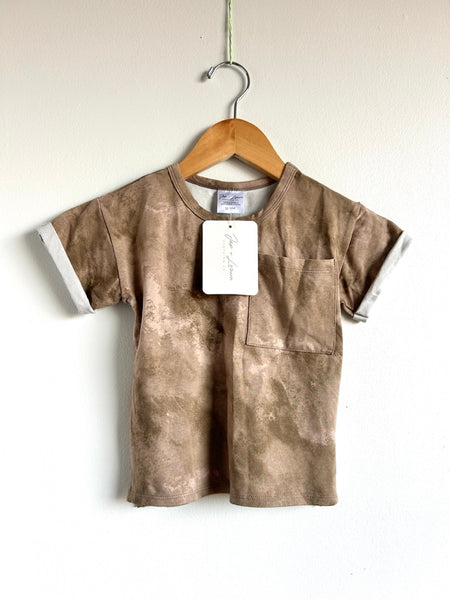 NEW Jax and Lennon Brown Tie Dye Short Sleeve Top • 1-3 years