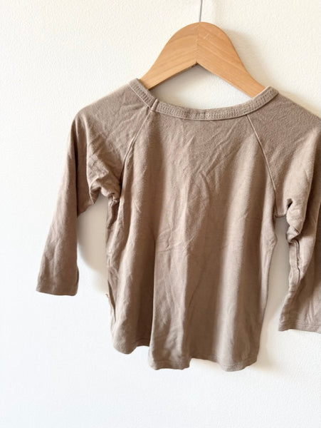 Jax and Lennon Light Brown Long Sleeve Top • 2-3 years