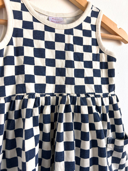 Hanna Andersson Cotton Floral Dress with Striped Sleeves • 5 years (110cm)