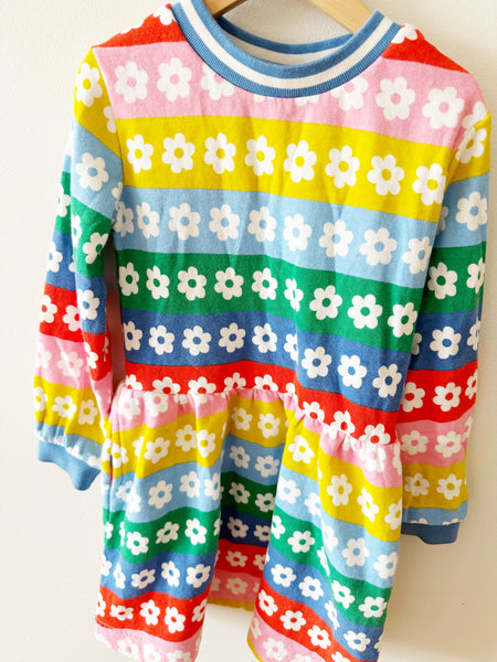 Mini Boden Rainbow Daisy Dress • 5-6 years