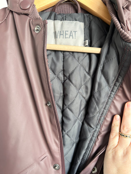 Wheat Purpley Brown Quilted Insulated Rainsuit • 18 months - 3 years