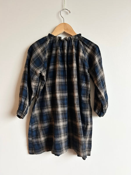 Mi and Bear Blue Plaid Dress • 5-7 years
