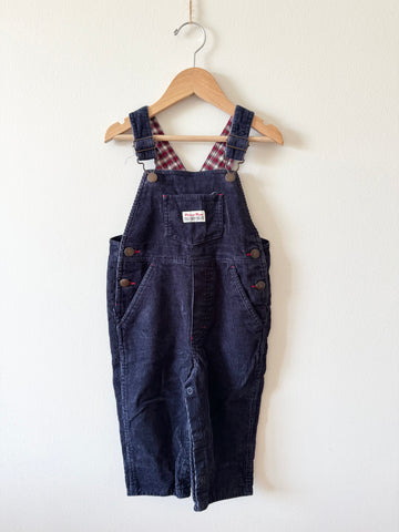 Vintage Please Mum Blue Corduroy Overalls • 18-24 months