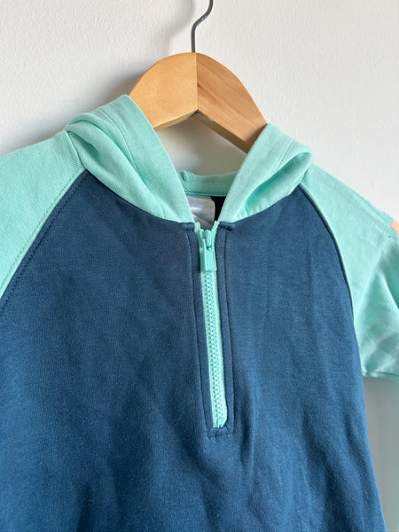 Bonds Blue 2-Tone 1/4 Zip Lightweight Hoodie • 3-4 years