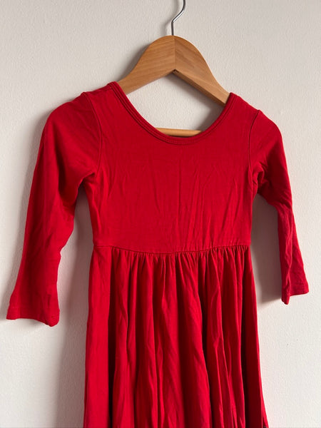 Kyte Red Long Sleeve Twirl Dress • 18-24 months