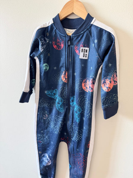 NEW Bonds Zip Up Space Romper • 18-24 months