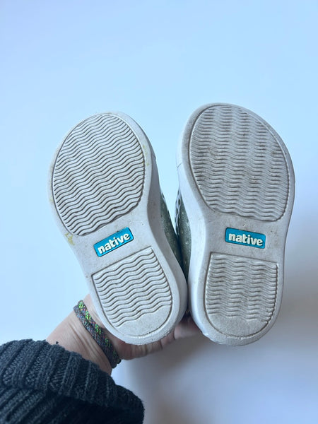 Native Sparkly Velcro Shoes • 6c/7c