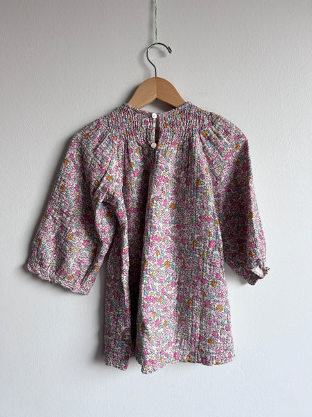 Zara Lightweight Cotton Floral Dress • 3-4 years