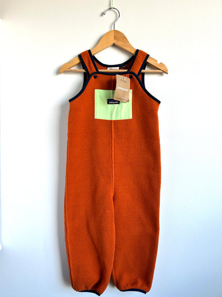 NEW Patagonia Orange Fleece Overalls • 3 years