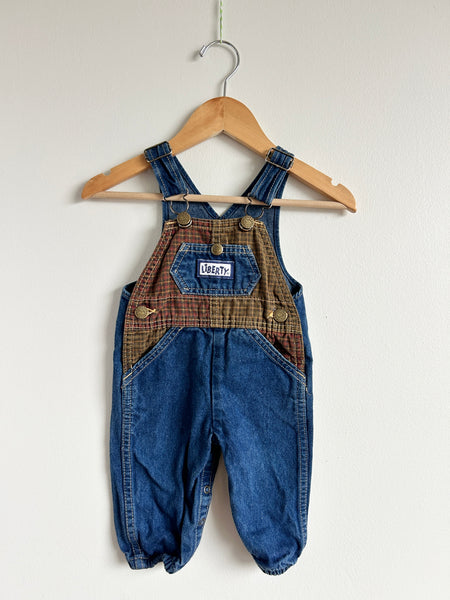 Vintage Liberty Denim Overalls • 6-18 months