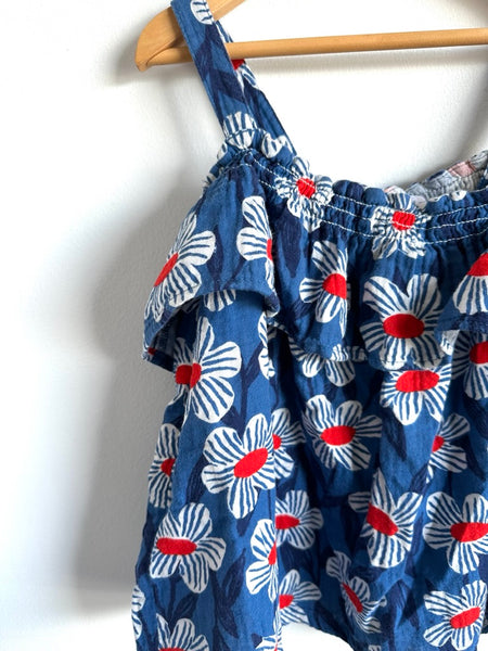 Hanna Andersson Blue Cotton Tank Top • 8-9 years