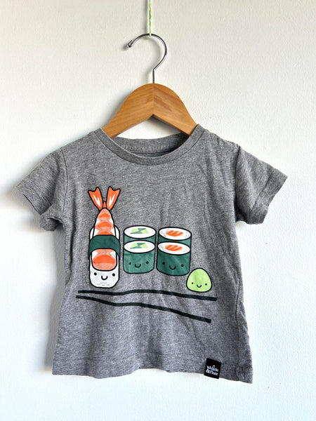 Whistle & Flute Sushi Grey Tee • 12-18 months