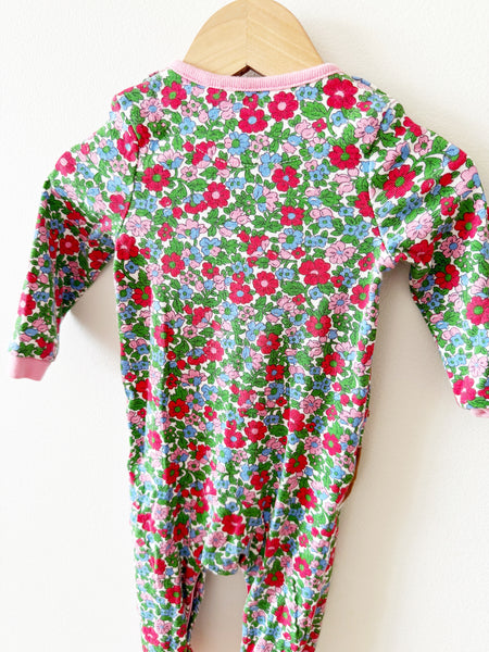 Mini Boden Floral Forest Friends Romper • 3-6 months