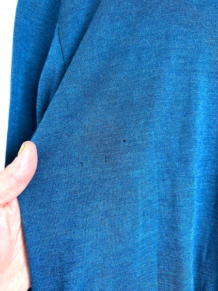 Engel Blue Wool + Silk Turtleneck • 6-8 years (128cm)