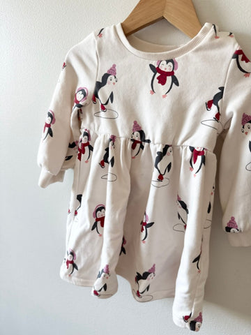 Penguin Long Sleeve Dress • 1-2 years
