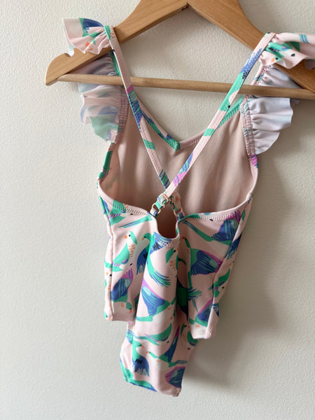 Tea Collection Bird Swimsuit With Frilly Straps • 4-5 years