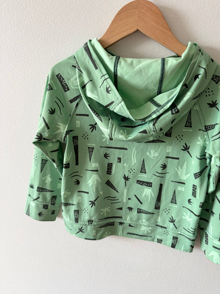 Patagonia Sun Hoodie Green Pattern • 3-4 years