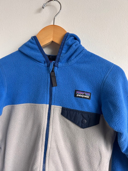 Patagonia Blue and Grey Zip Fleece Sweater • 4 years