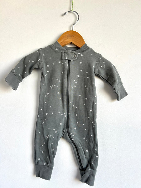 Quincy Mae Teal/Grey Star Romper • 0-3 months