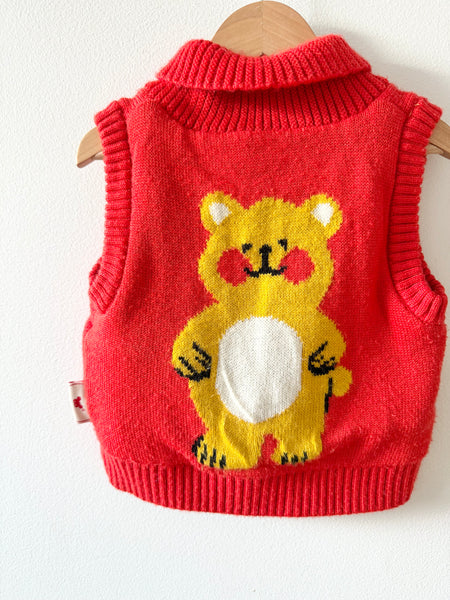 Bebe De Pino Red Wool Vest • 2-4 years