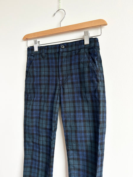 Tea Collection Blue and Green Plaid Pants • 6-7 years