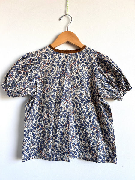 Babycity Floral Cotton Short Sleeve Blouse • 5-7 years