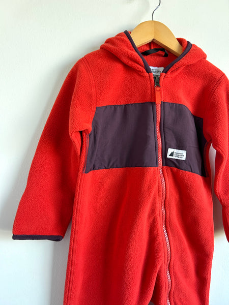 MEC Red and Purple Fleecey Bunting Suit • 2-3 years