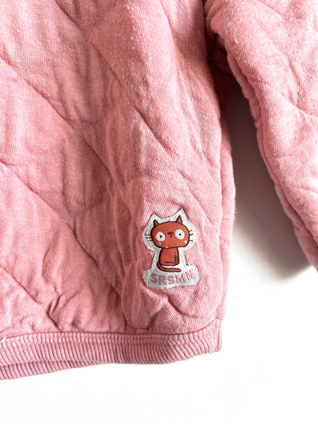 Souris Mini Pink Quilted Crew Neck • 18-24 months