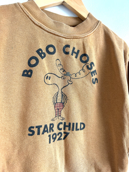 Bobo Choses Brown "Star Child" Sweatshirt • 2-3 years