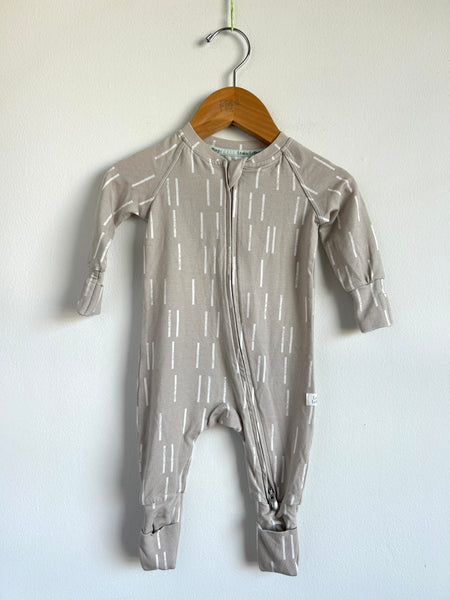 LouLou Lollipop Tan and White Lines Sleeper • 0-3 months
