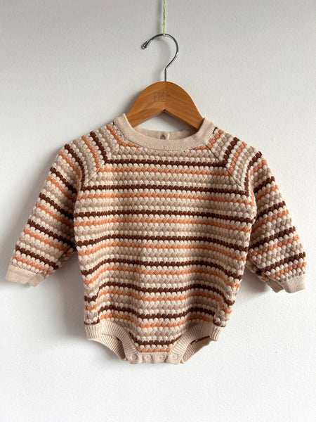 Rylee and Cru Boxy Knit Bubble Romper • 0-3 months