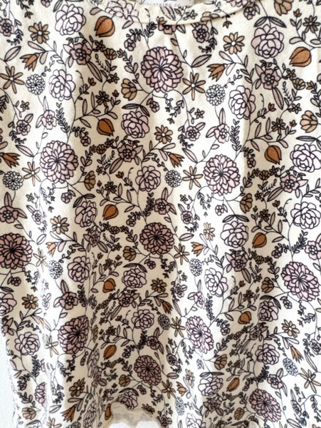 Jax and Lennon Floral Lettuce Hem T-Shirt • 2-4 years