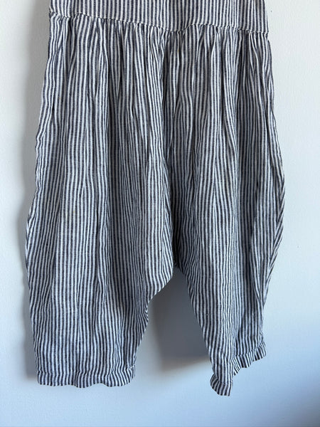Red Creek Linen Striped Linen Romper • 2-3 years