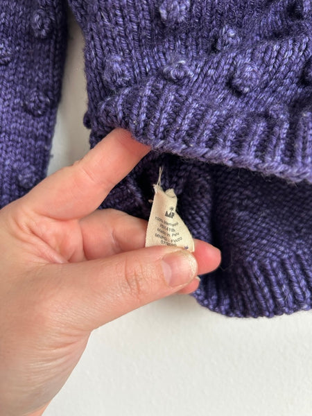 Misha and Puff Purple Popcorn Sweater • 12-18 months