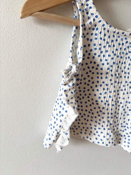 NEW Zara Floral Tank with Ruffle Sides • 6-12 months