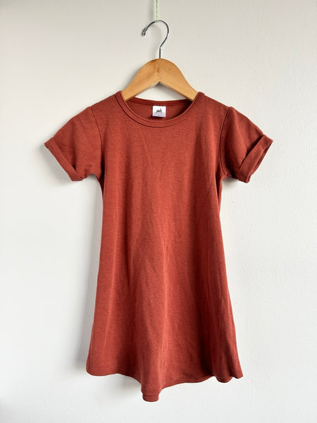 Little and Lively Rust Brown T-Shirt Dress • 3-4 years
