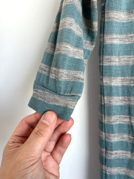 Babu Grey and Blue Stripe Sleeper • 12-18 months