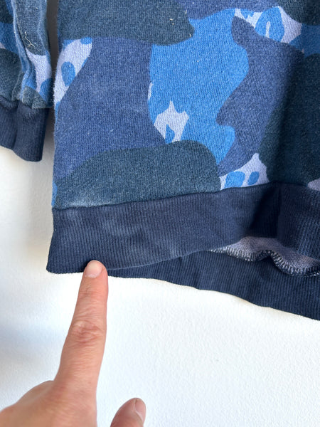Bonds Blue Camo Crew Neck • 18-24 months