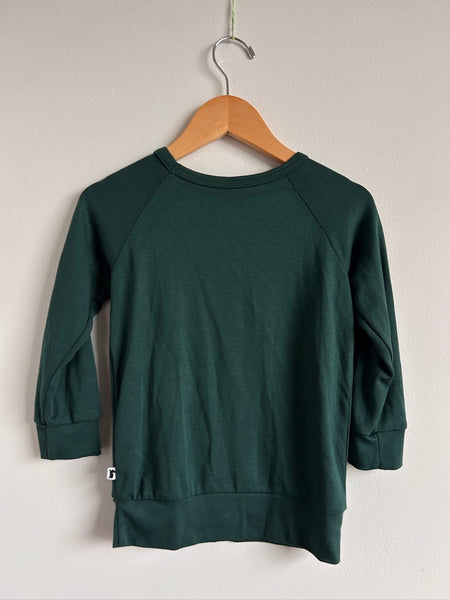 Little and Lively "Wonderfully Made" Long Sleeve Lightweight Green Sweatshirt • 3-4 years