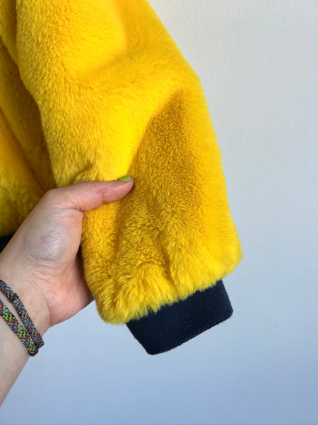 Marc Jacobs Reversible Fuzzy Yellow/Metallic Bomber Jacket • 8-11 years